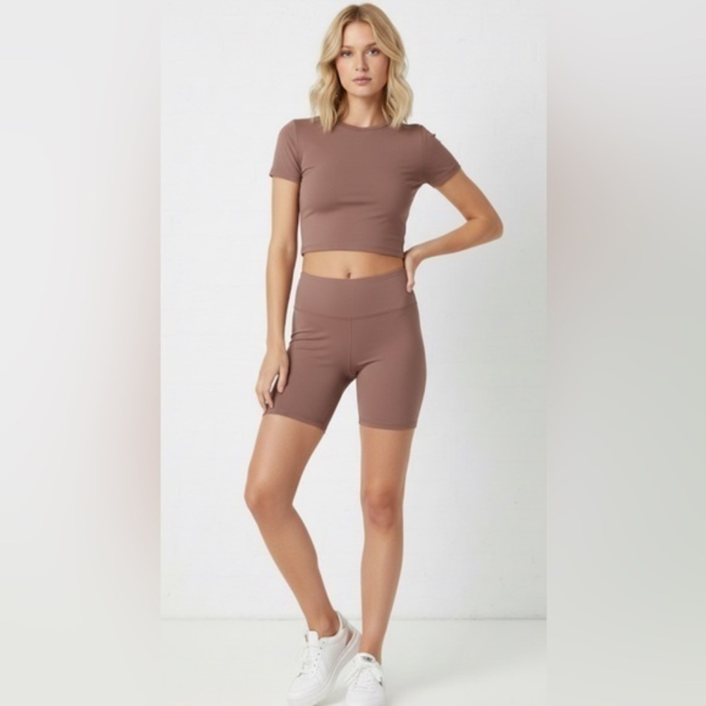 Call It Spring Highrise Beige Tan Biker Shorts Size Extra Small